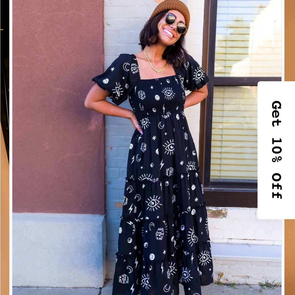 Dressed in LALA Black and White Maxi Dress